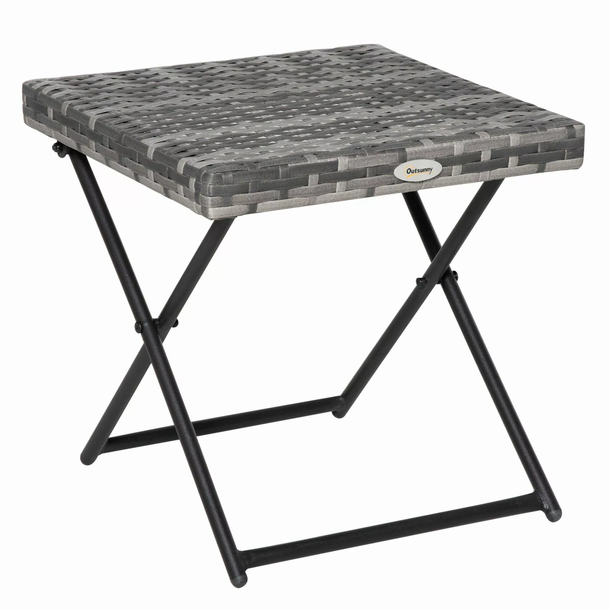 Outsunny Gartentisch klappbar, Polyrattan, Gartenmöbel (Couchtisch, günstig online kaufen