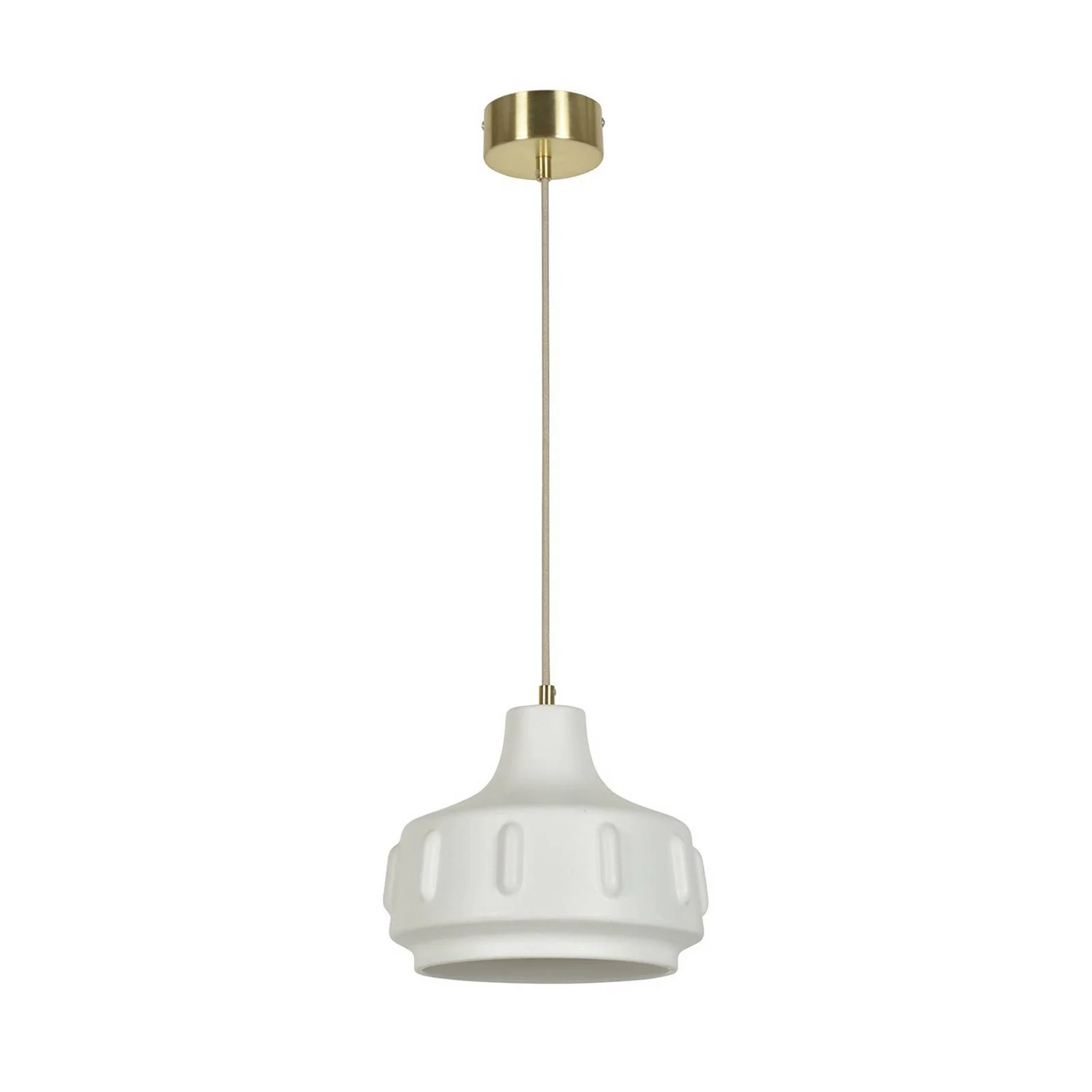 MARKET SET Pendellampe Jimmy, Ø 25 cm, weiß, Keramik günstig online kaufen
