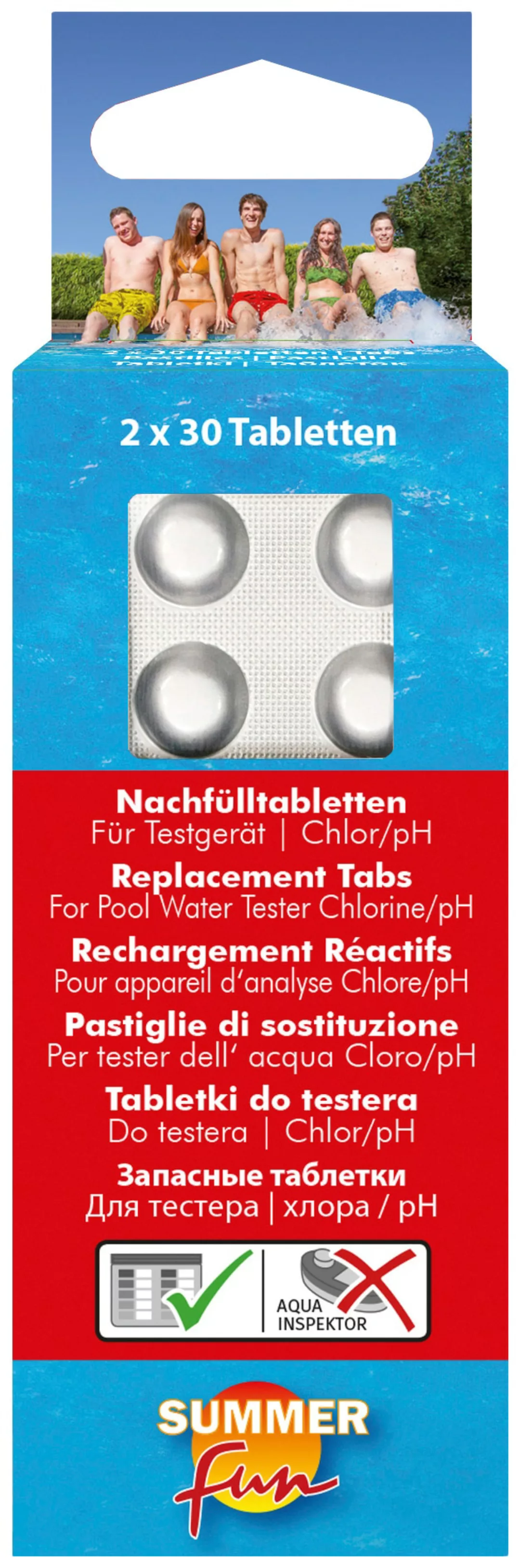 Summer Fun Nachfülltabletten für Wassertestgerät Chlormethode 2 x 30 Stück günstig online kaufen