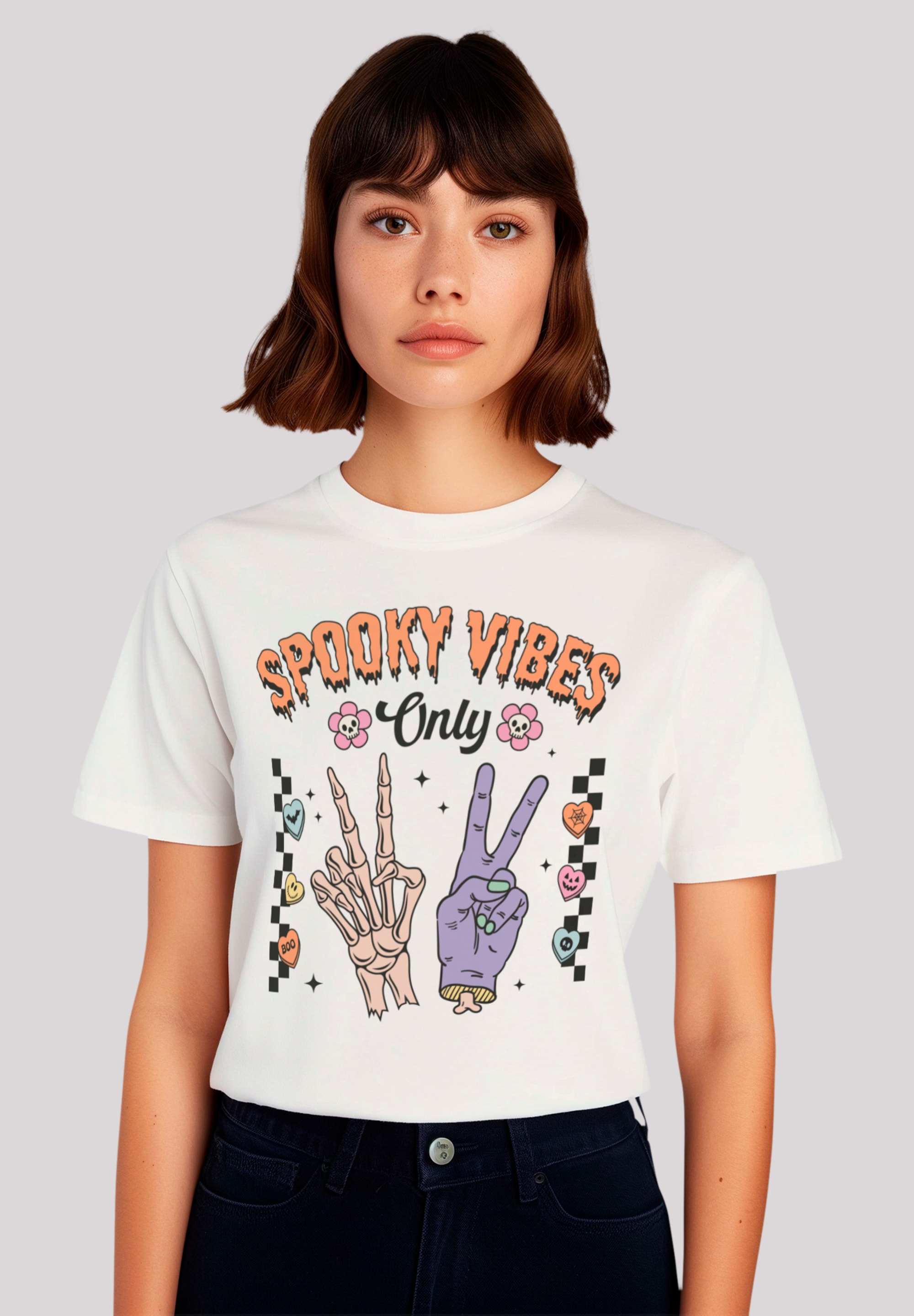 F4NT4STIC T-Shirt "Retro Halloween Spooky Vibes Only", Premium Qualität, Un günstig online kaufen