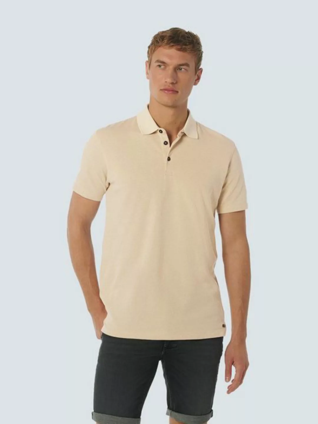 NO EXCESS T-Shirt Polo 2 Coloured Jacquard günstig online kaufen