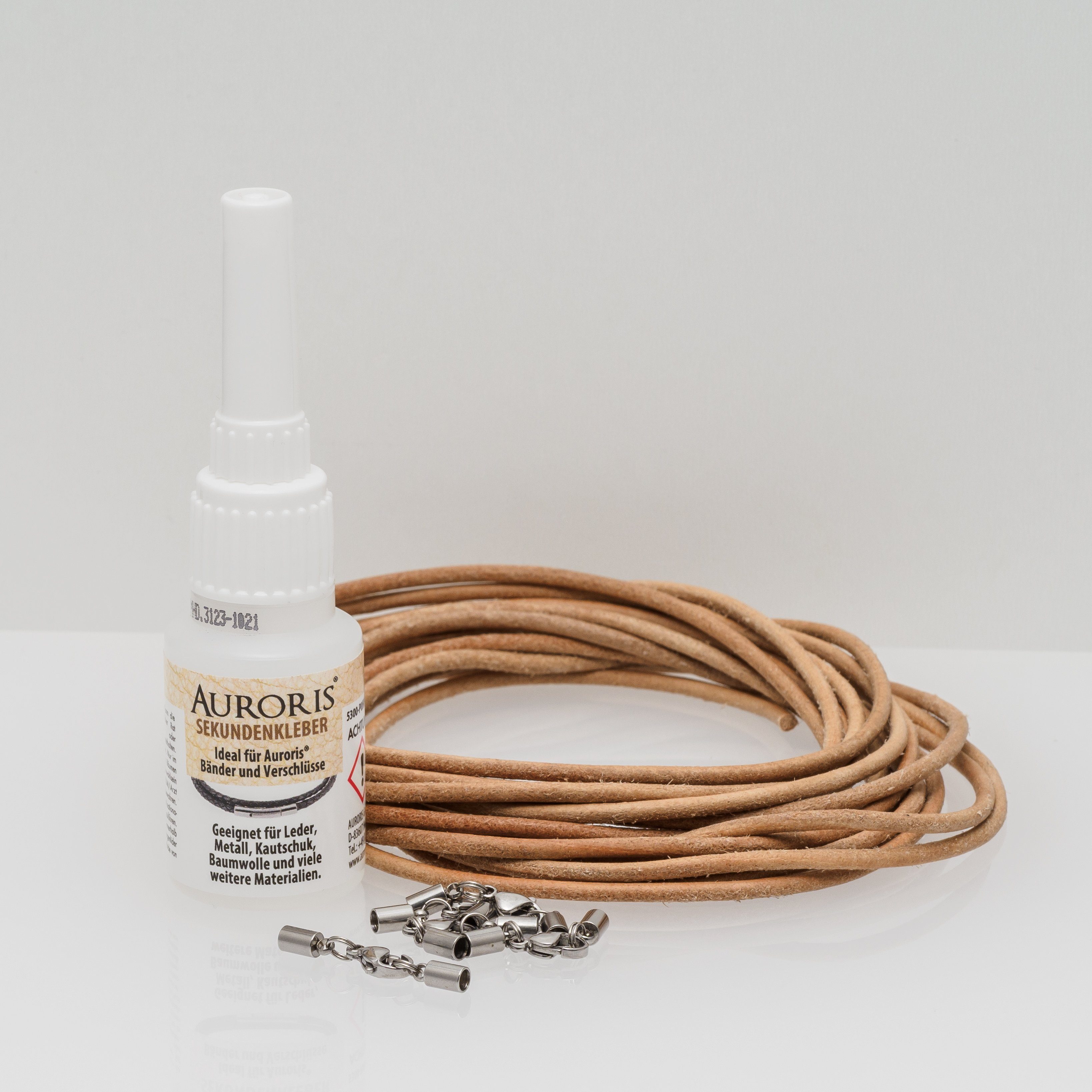 Auroris Schmuckset DIY-Set aus 5m Lederband, günstig online kaufen