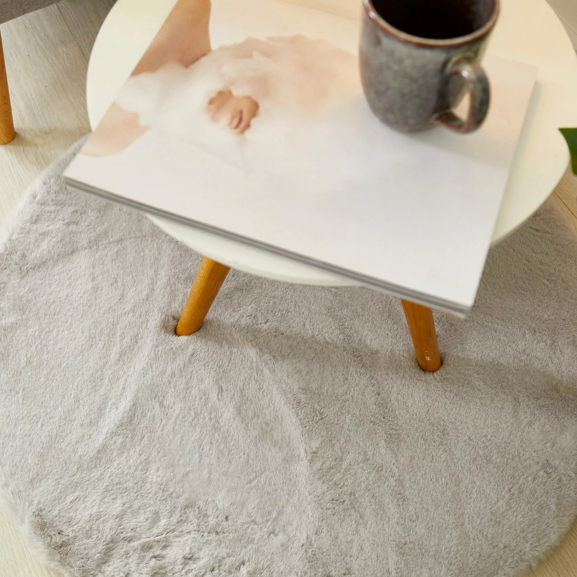 my home Hochflor-Teppich Lugano, rund, Höhe: günstig online kaufen