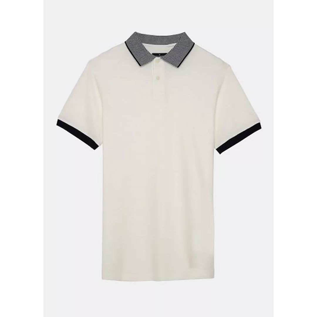 Hackett Stripe Collar Blend Kurzarm-poloshirt XL White günstig online kaufen