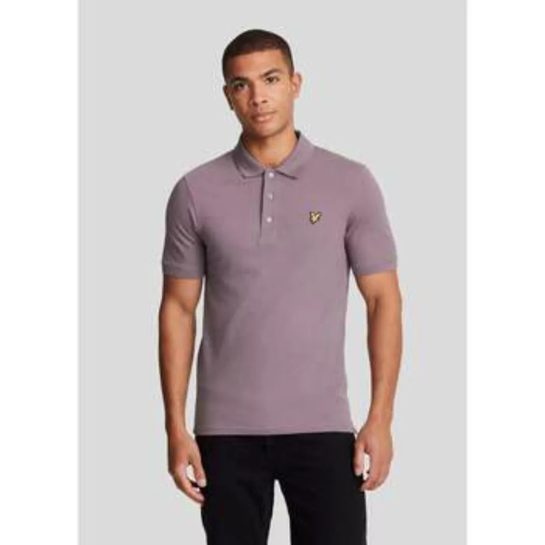 Lyle & Scott  T-Shirts & Poloshirts Schlichtes Poloshirt – Hochland-Mauve günstig online kaufen