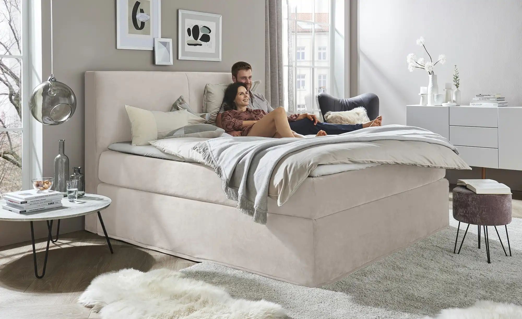 Boxi Boxspringbett  Boxi Classic ¦ beige ¦ Maße (cm): B: 160 H: 125 Betten günstig online kaufen