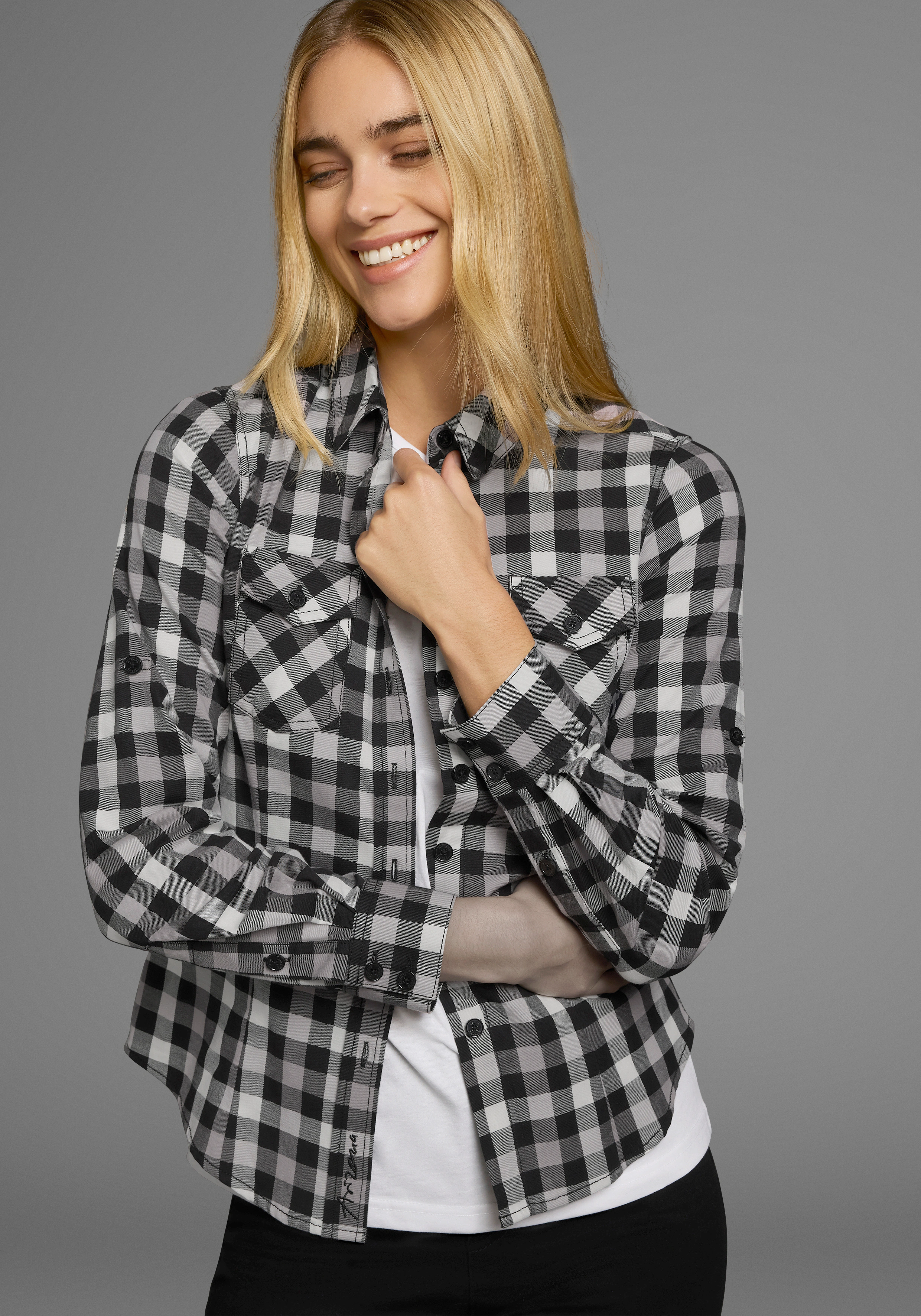 Arizona Karobluse Lässiger-Holzfäller-Look günstig online kaufen