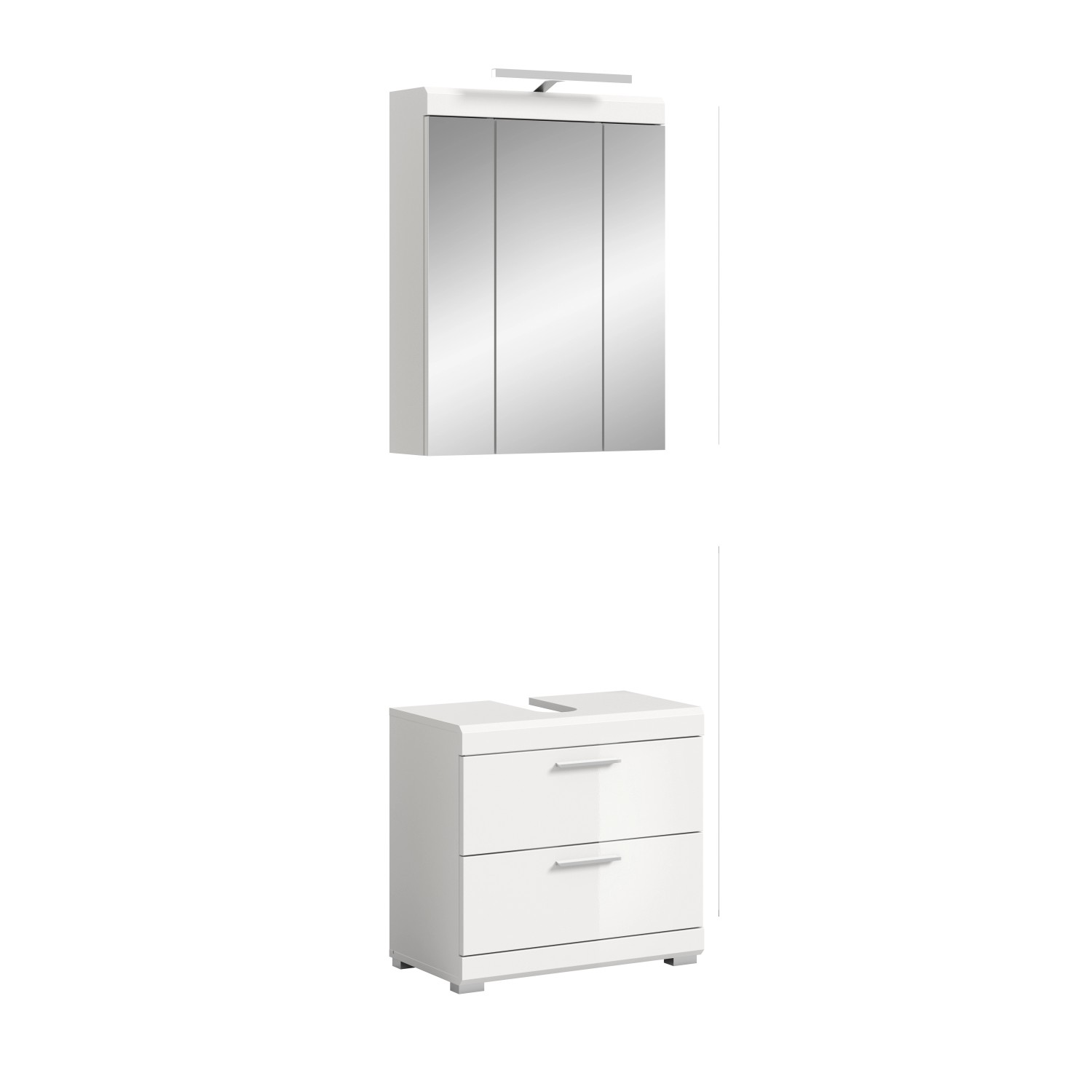 Badmöbel-Set SCHLOONSEE  2 teilig  inklusive LED Beleuchtung  bestehend aus günstig online kaufen