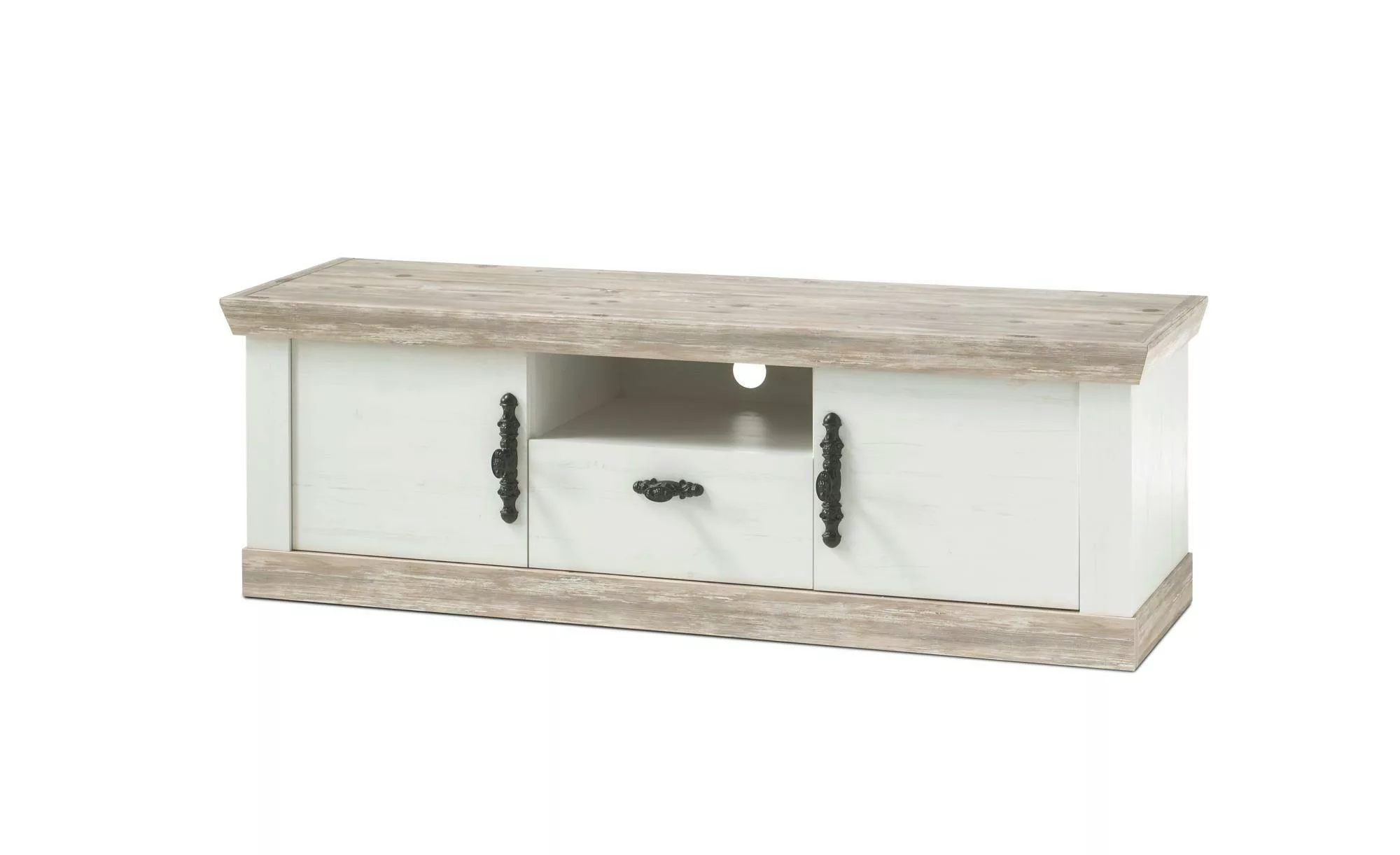 Lowboard  Roble ¦ weiß ¦ Maße (cm): B: 156 H: 44 Kommoden & Sideboards > Ko günstig online kaufen