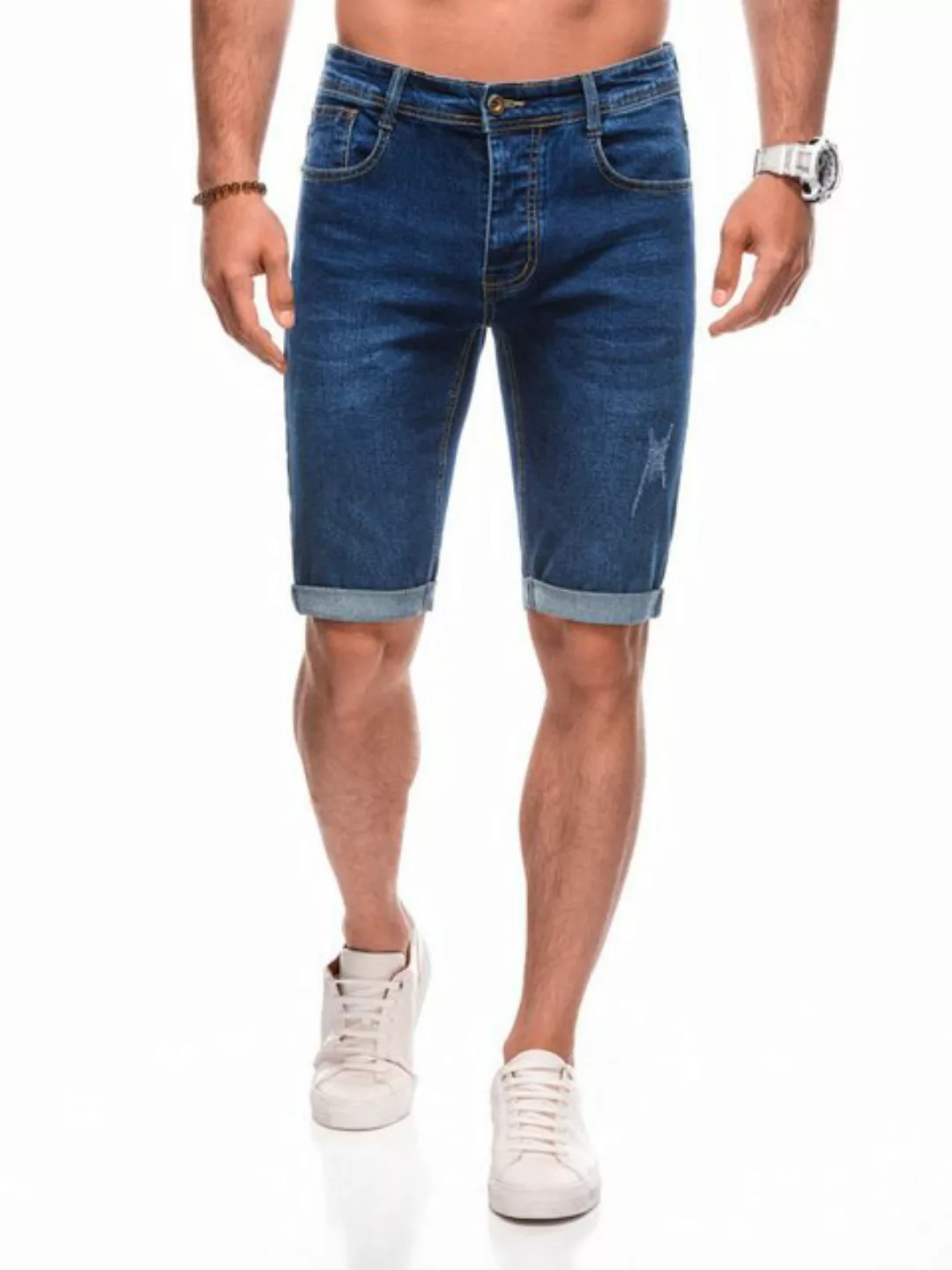 Edoti Jeansshorts Denim- Shorts für Männer Regular Fit günstig online kaufen