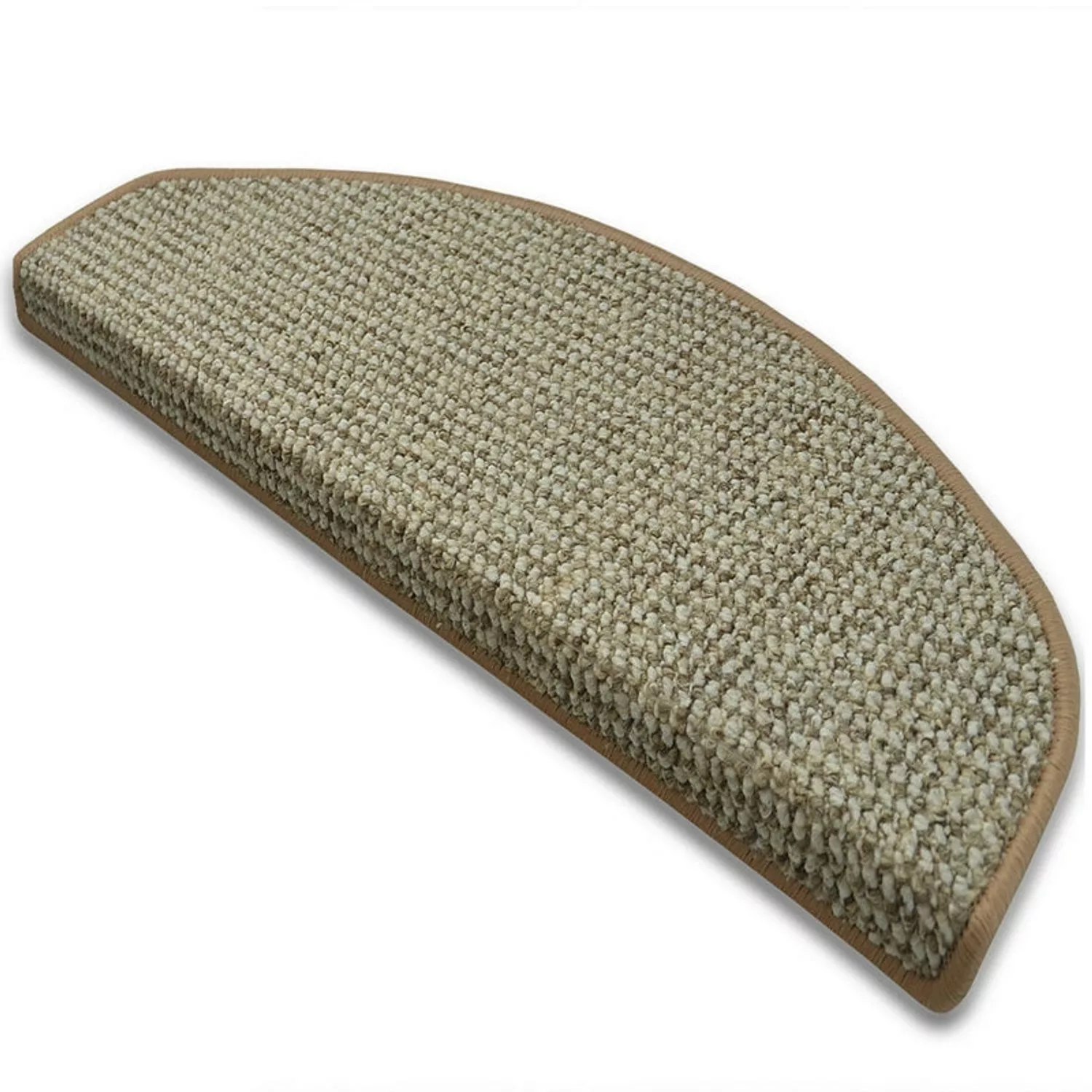 KARAT Stufenmatte Carlton Treppenmatte Beige 23,5 x 65 cm Halbrund günstig online kaufen