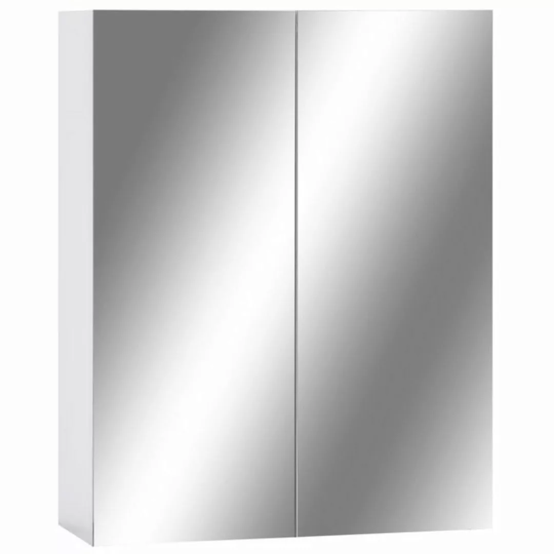 vidaXL Badezimmerspiegelschrank Bad-Spiegelschrank Weiß 60x15x75 cm MDF günstig online kaufen