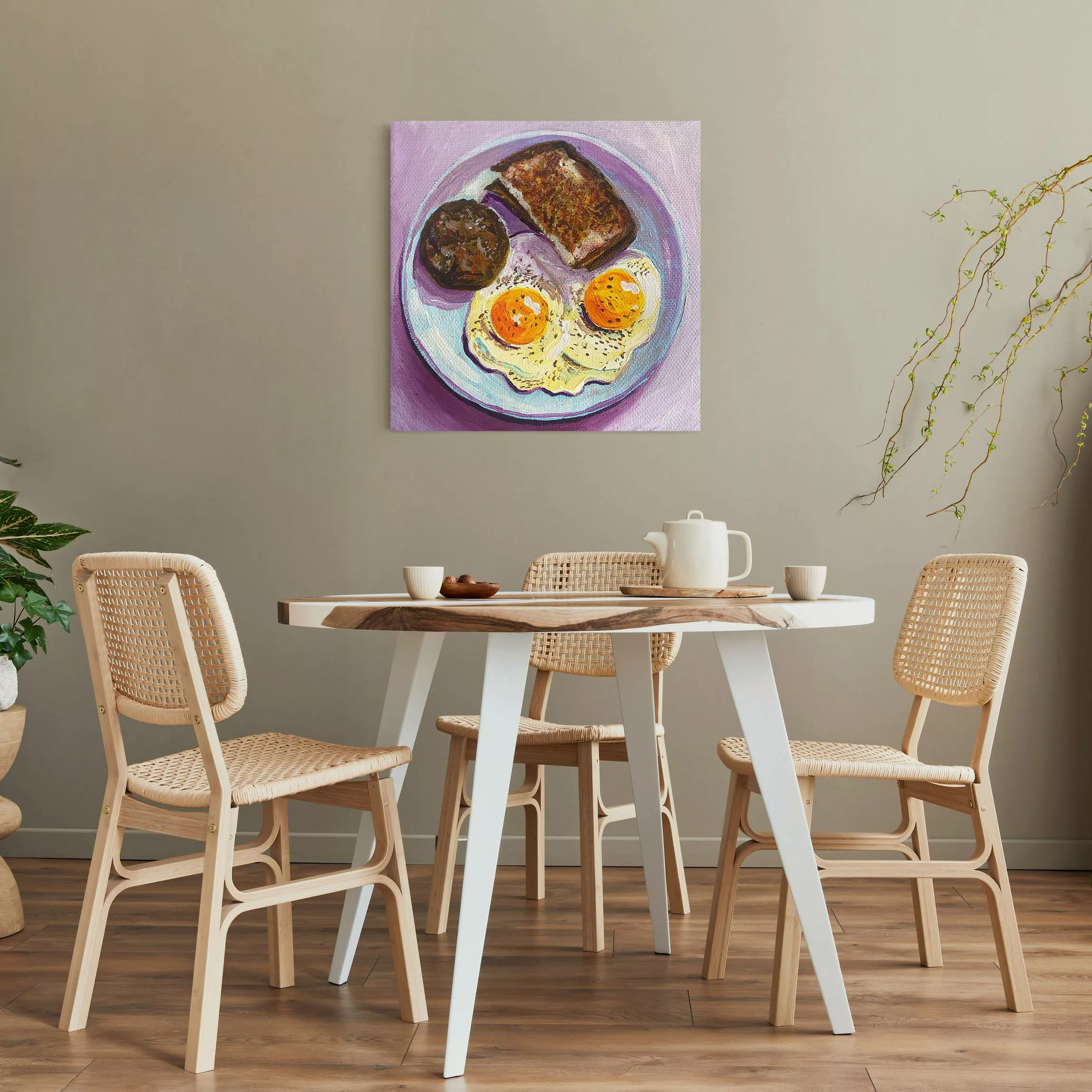 Leinwandbild Frühstück wie gemalt günstig online kaufen