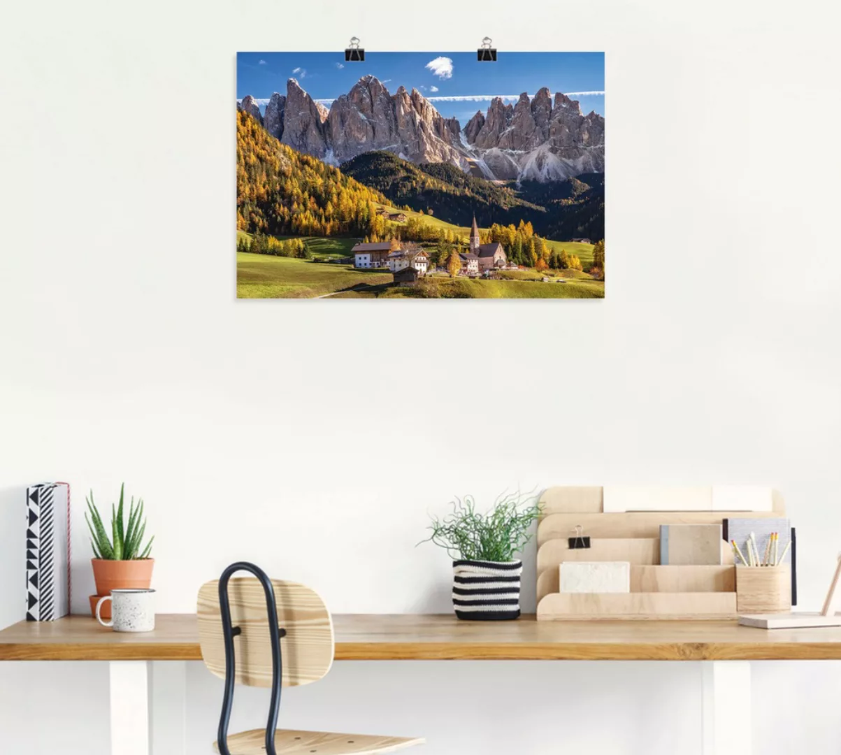 Artland Wandbild "Herbst in Südtirol", Berge & Alpenbilder, (1 St.) günstig online kaufen
