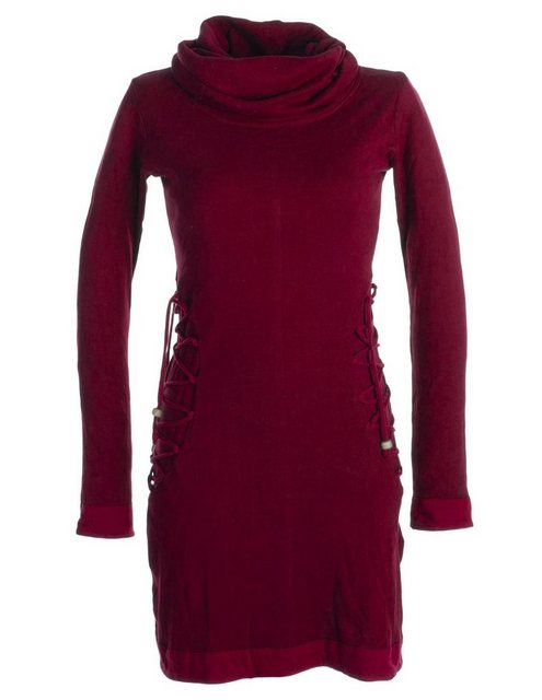 Vishes Jerseykleid Kleid mit langem Kapuzenkragen und Schnürungen Ethno, Go günstig online kaufen