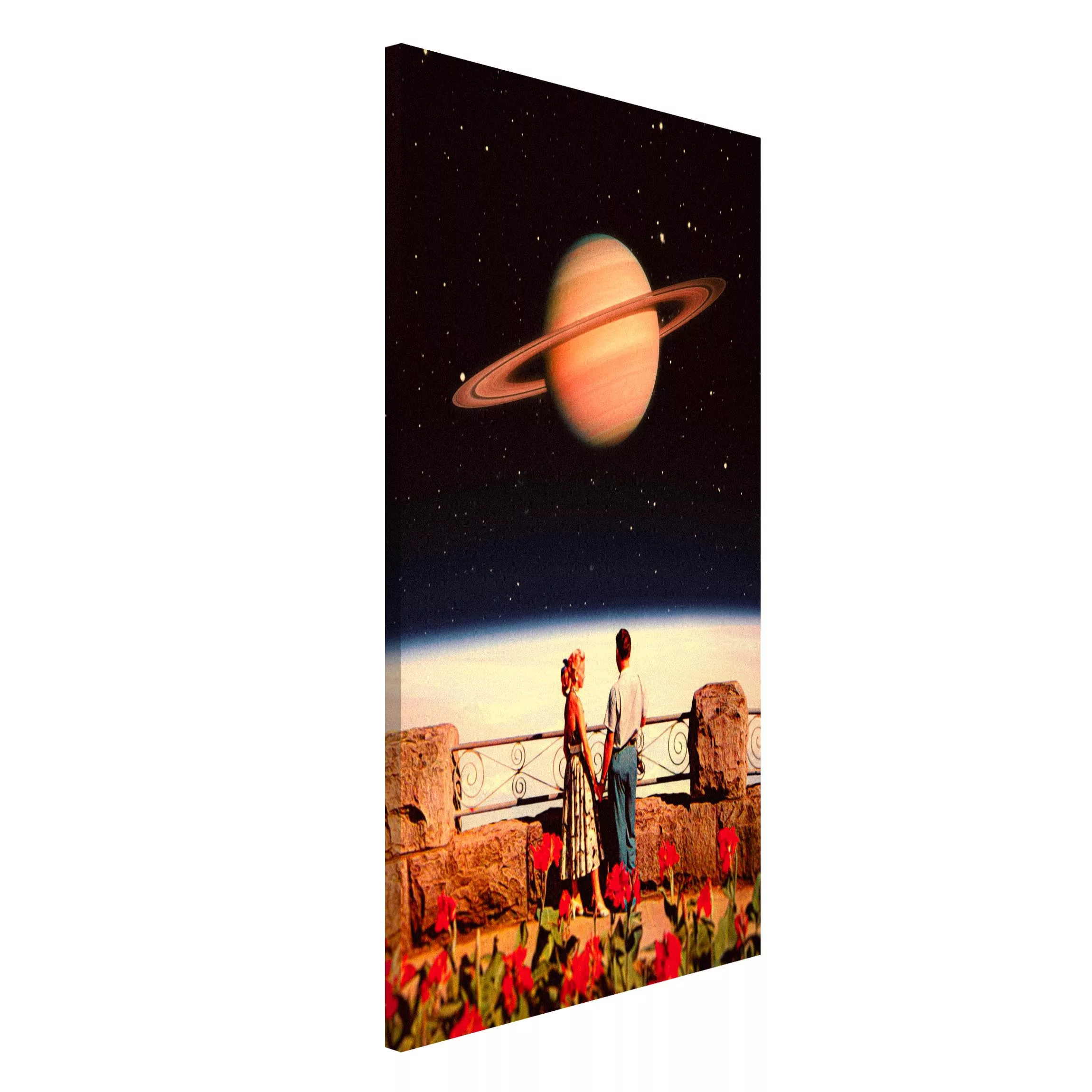 Magnettafel Retro Collage - Love In Space günstig online kaufen