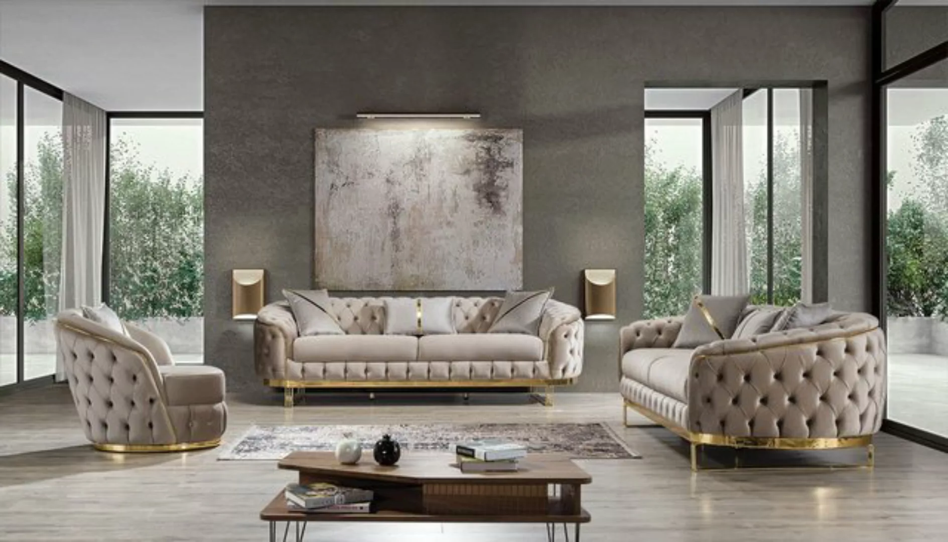 Viva Möbel Sofa IKON, Luxus und Eleganz in einem Sofa-Set. günstig online kaufen