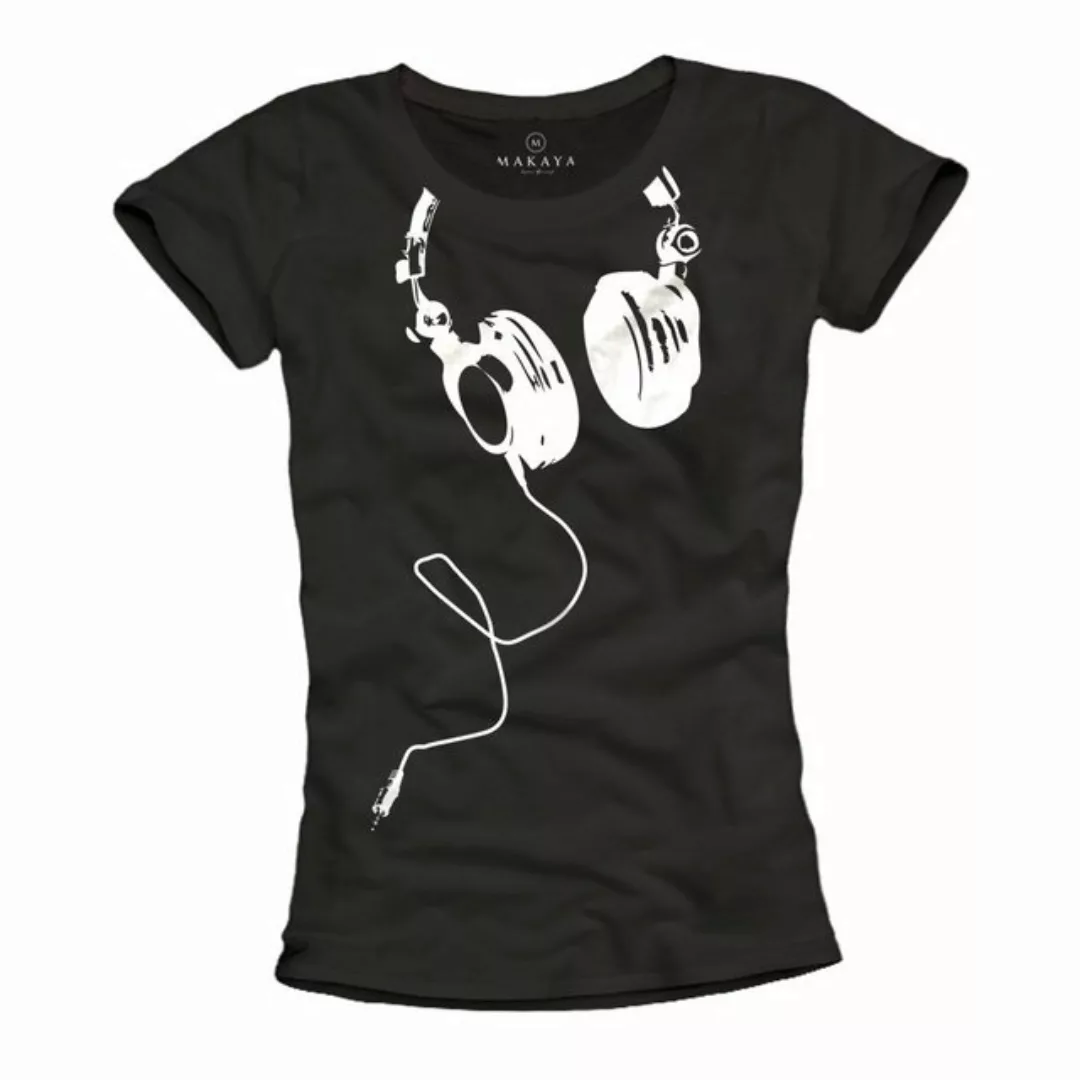 MAKAYA T-Shirt Kurzarm Damen Top Musik Hip Hop Rock Band Print Aufdruck Dam günstig online kaufen