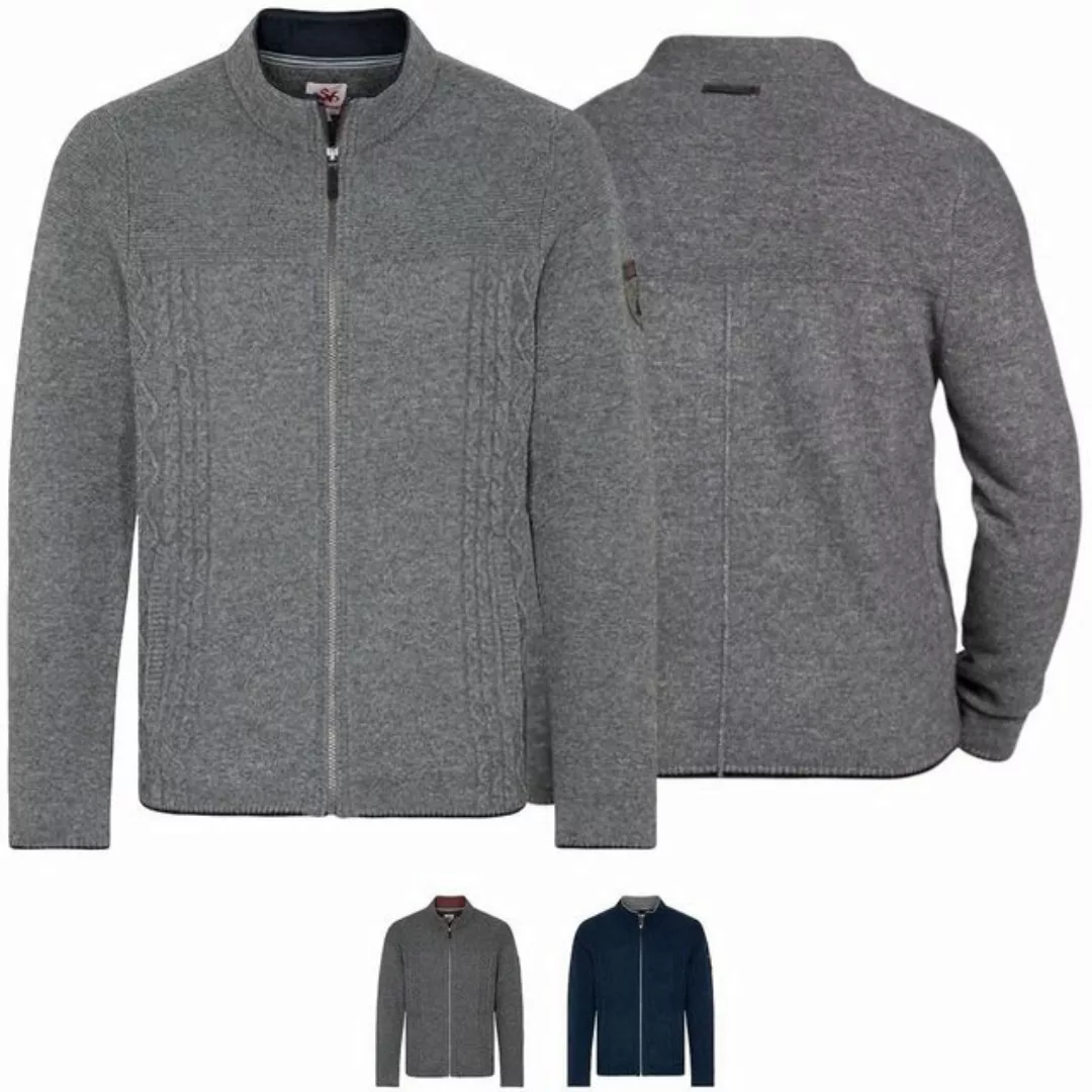 Spieth & Wensky Trachtenstrickjacke Strickjacke Herren - ROGAN - dunkelblau günstig online kaufen