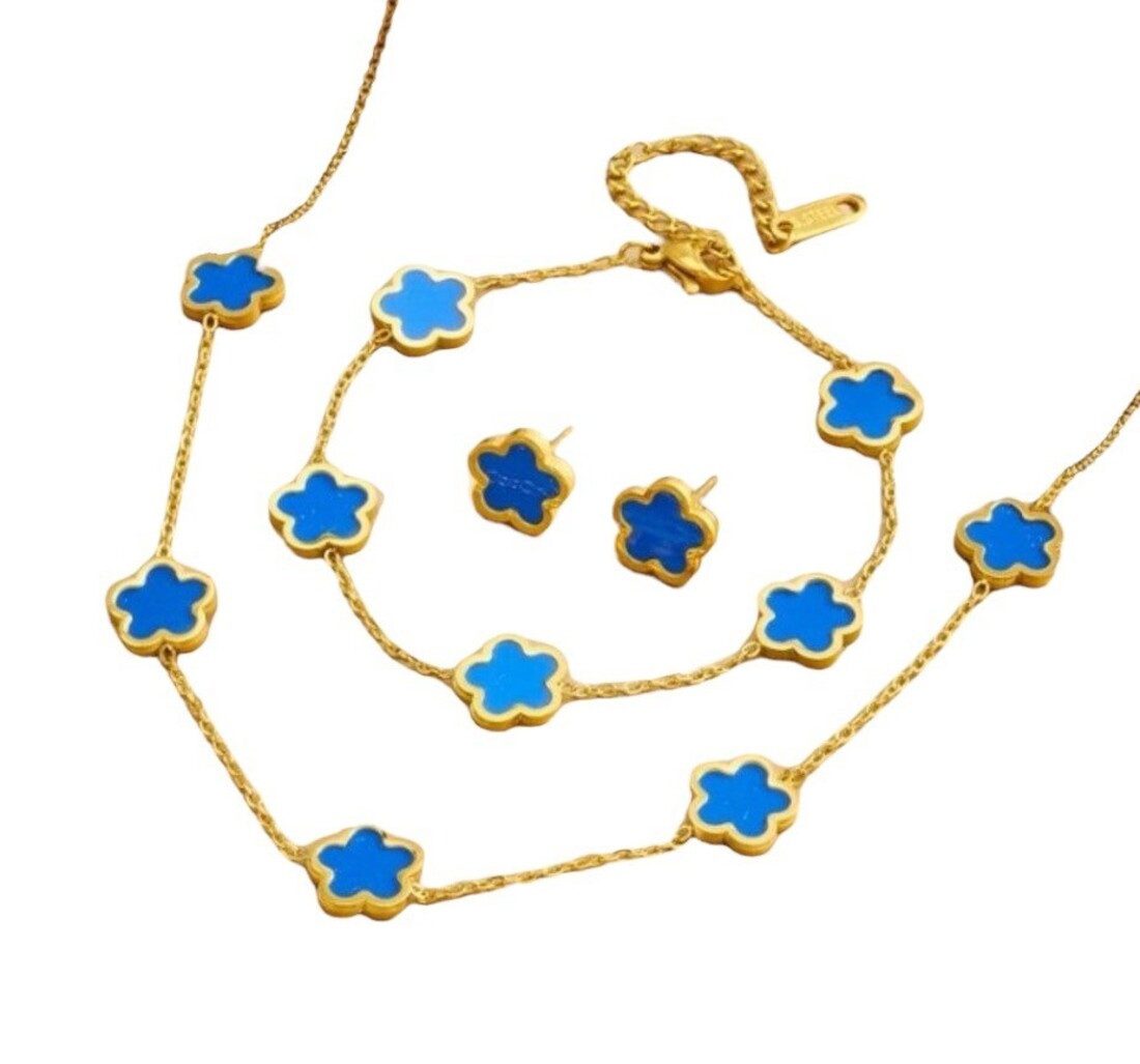 Lale Collection® Schmuckset Gold Kleeblatt Schmuck-Set günstig online kaufen