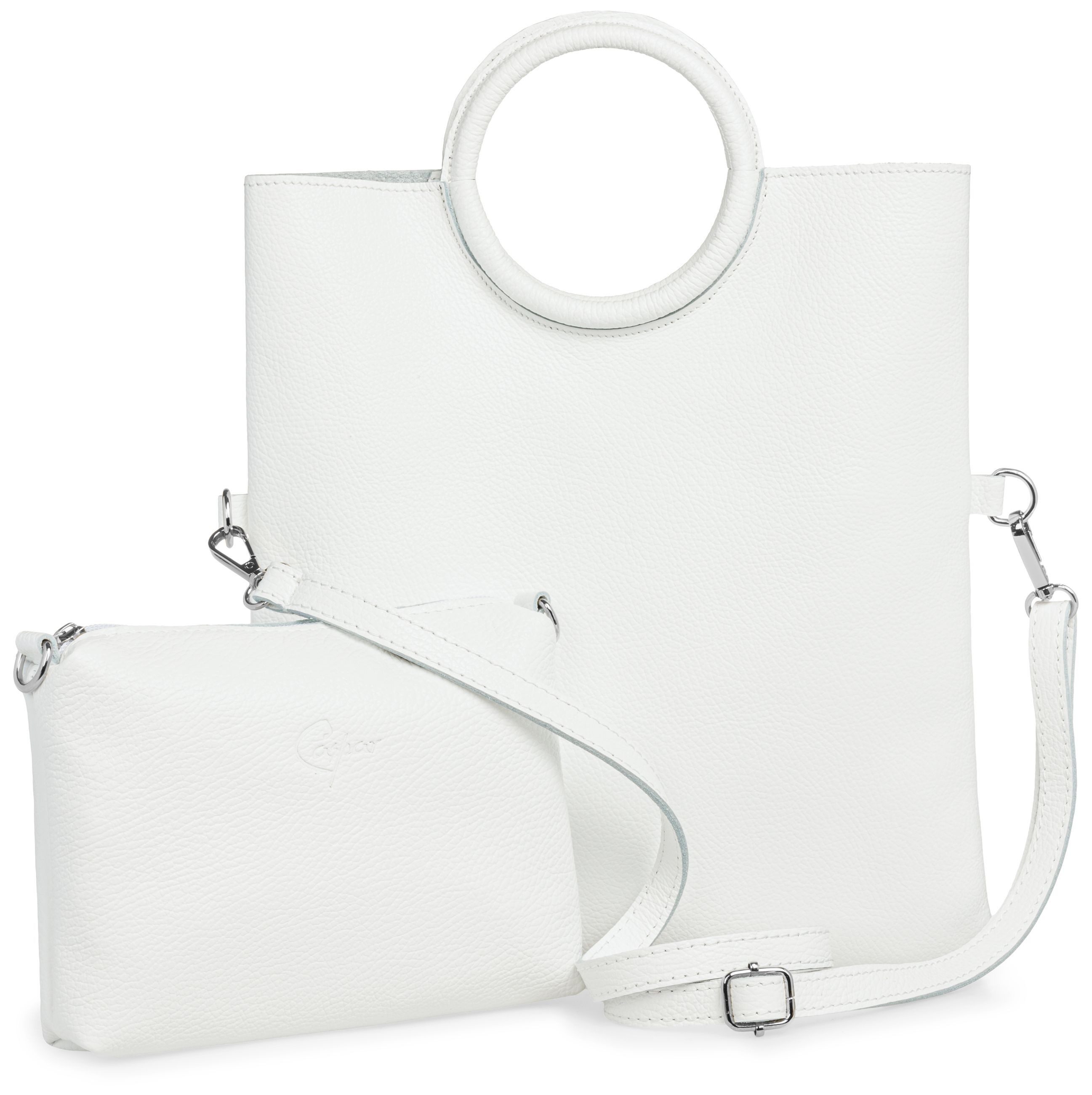 Caspar Umhängetasche 2in1 leder Set Handtasche günstig online kaufen