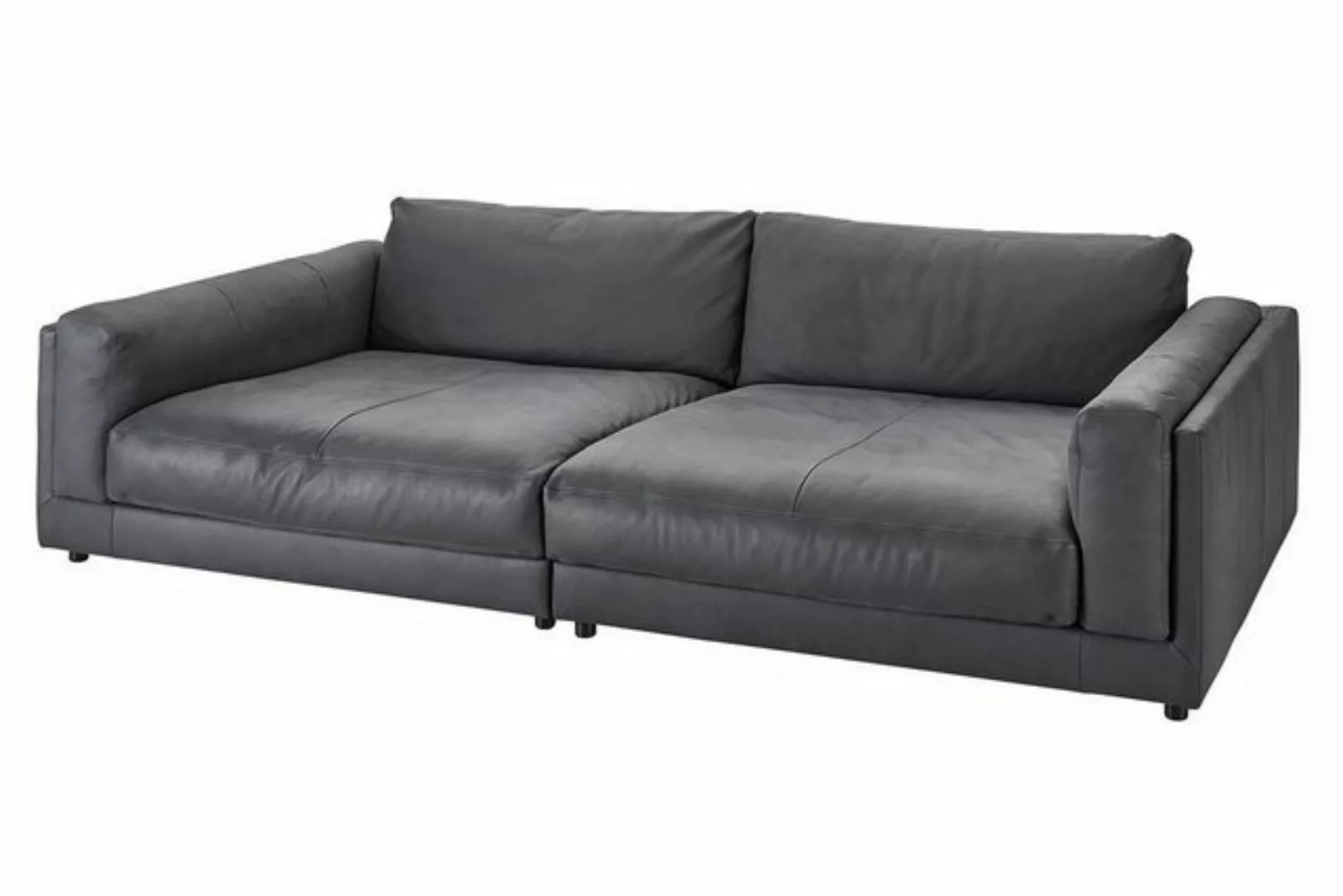 daslagerhaus living Loungesofa Loungesofa Ken Leder anthrazit günstig online kaufen