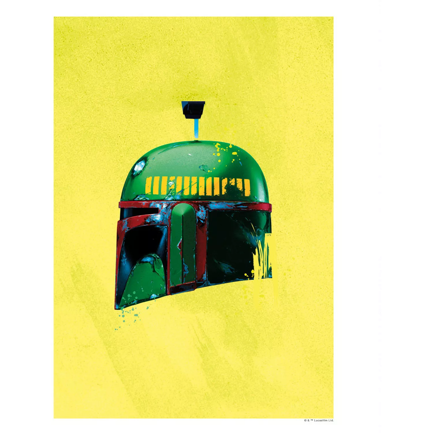 Disney Poster Star Wars Boba Fett Gelb und Grün 30 x 40 cm 611656 günstig online kaufen