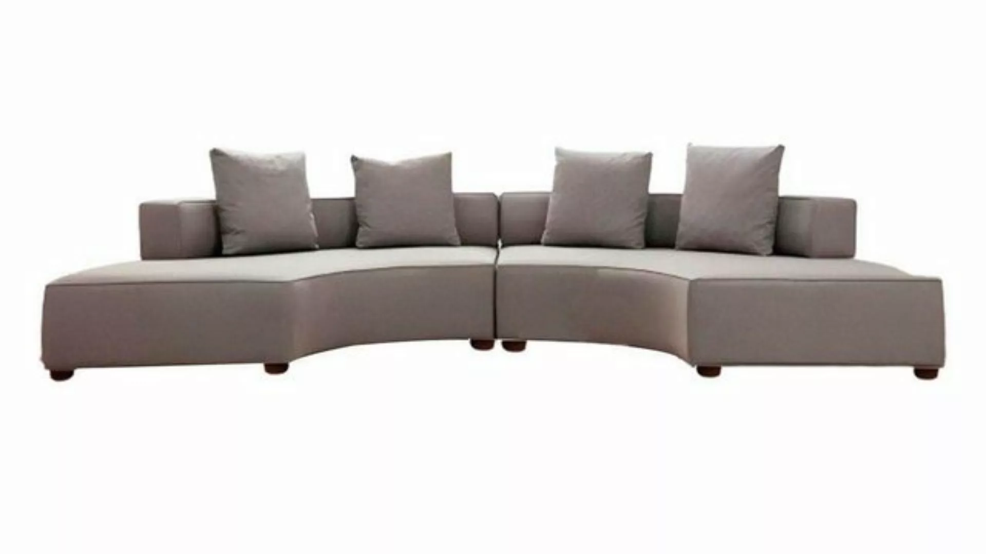 JVmoebel Ecksofa Ecksofa U-Form Modern Design Textil Material Weiß Einfarbi günstig online kaufen