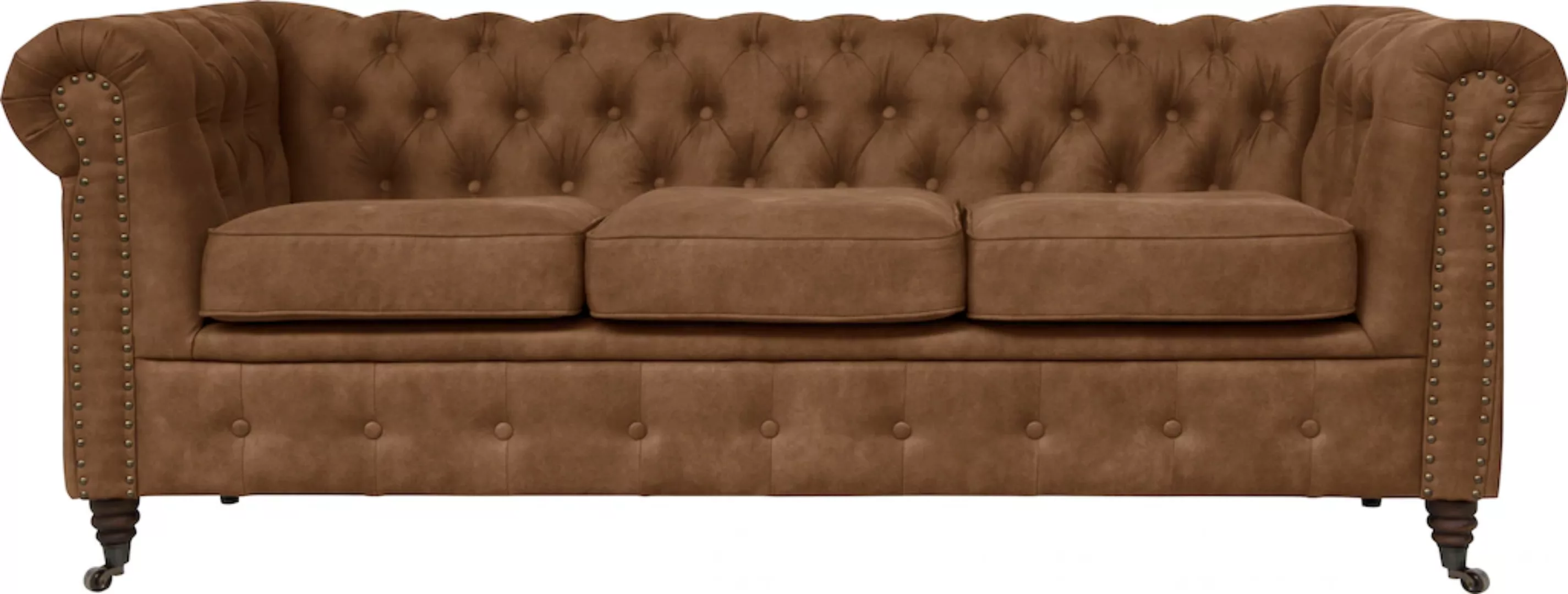 Home affaire Chesterfield-Sofa "Aarburg", aufwändige Knopfheftung und Ziern günstig online kaufen