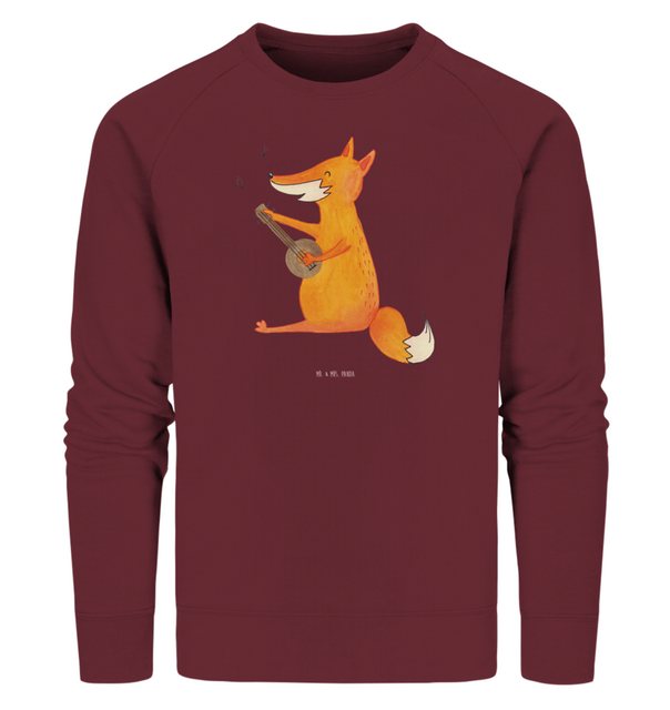 Mr. & Mrs. Panda Longpullover Größe XXL Fuchs Gitarre - Burgundy - Geschenk günstig online kaufen