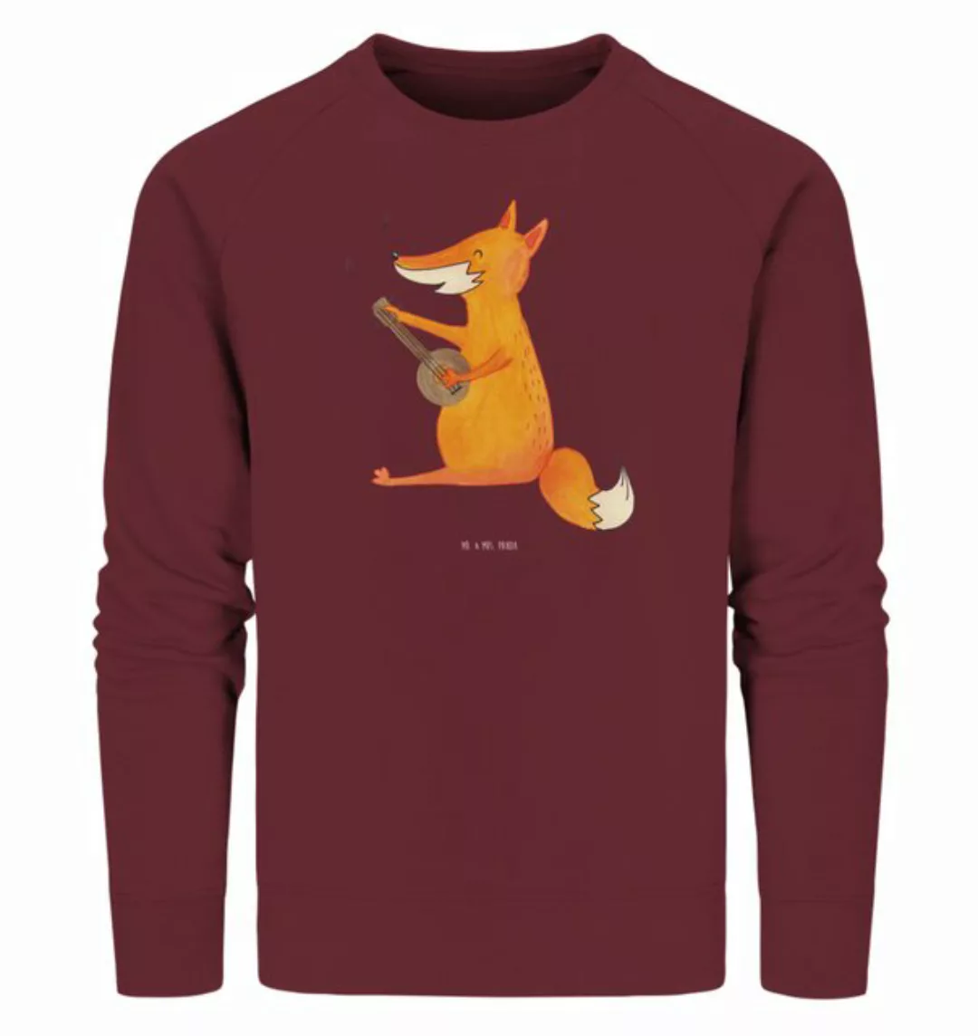 Mr. & Mrs. Panda Longpullover Größe XXL Fuchs Gitarre - Burgundy - Geschenk günstig online kaufen