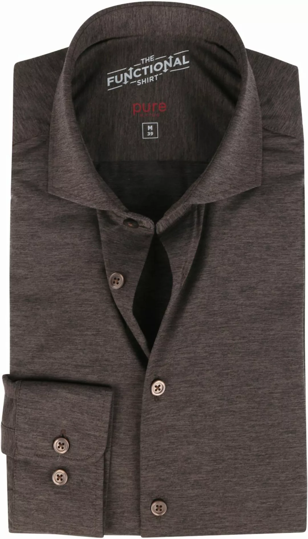 Pure H.Tico The Functional Shirt Braun - Größe 42 günstig online kaufen