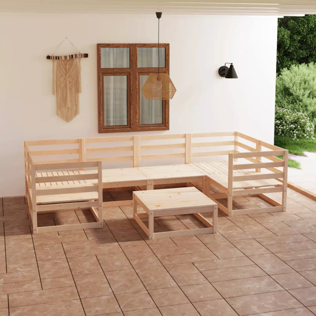 7-tlg. Garten-lounge-set Massivholz Kiefer günstig online kaufen