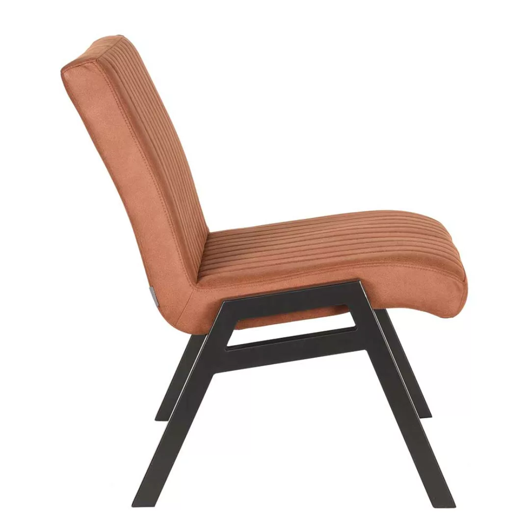 Lounge Sessel in Cognac Braun Microfaser modern günstig online kaufen