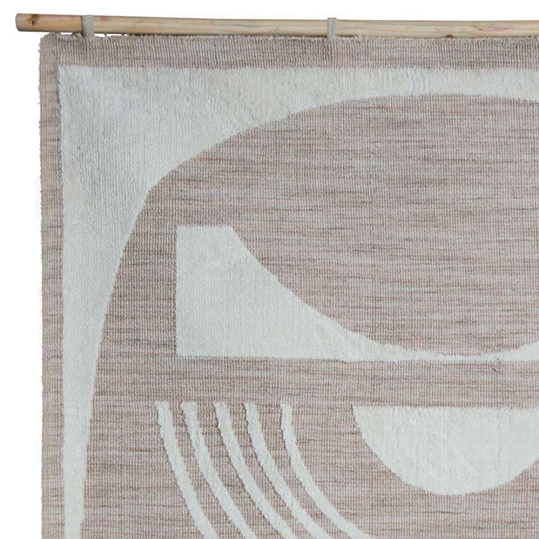 Wandteppich Skandi Stil in Beige und Cremeweiß geometrischem Muster günstig online kaufen
