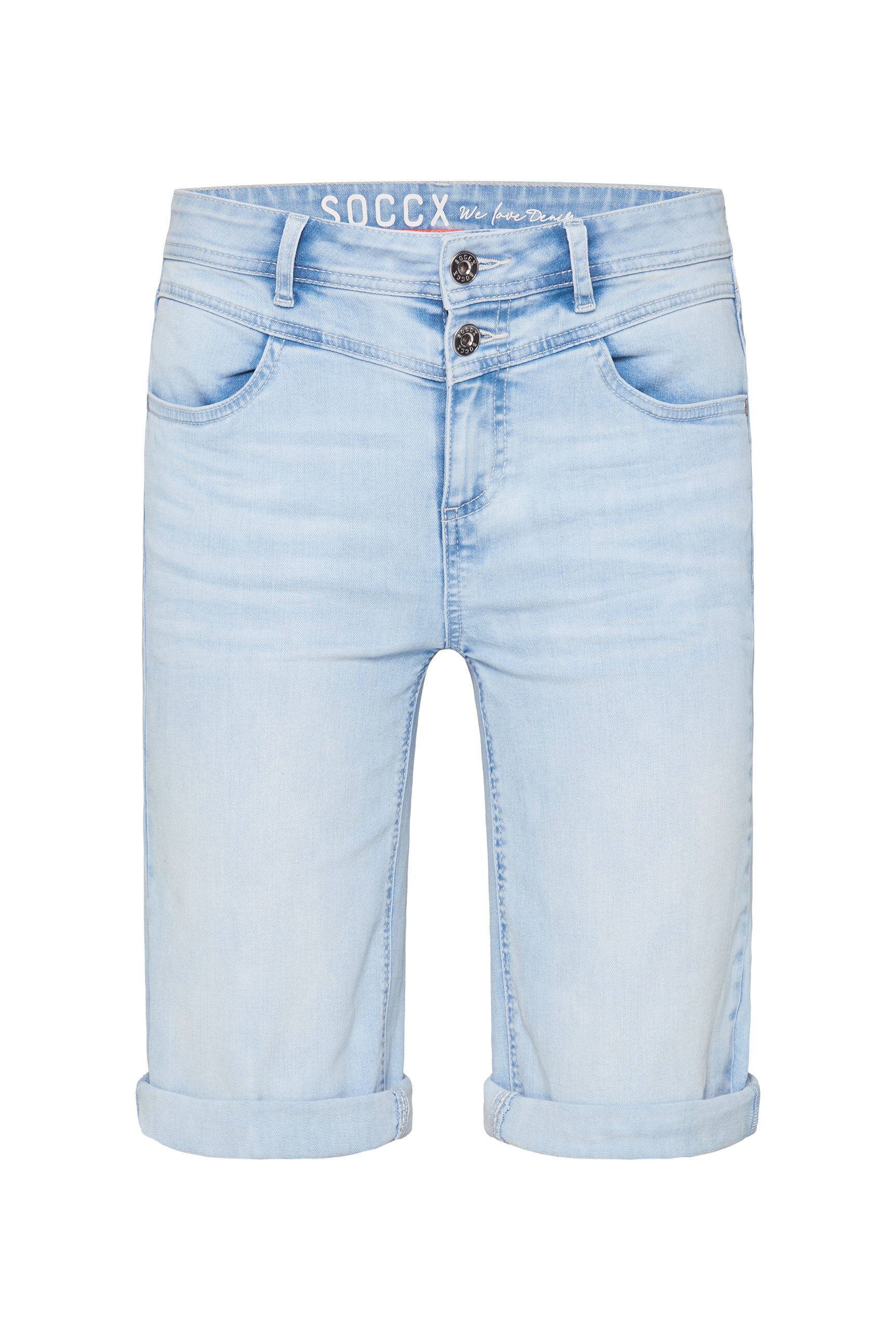 SOCCX Jeansshorts, mit zwei Knöpfen am Bund günstig online kaufen
