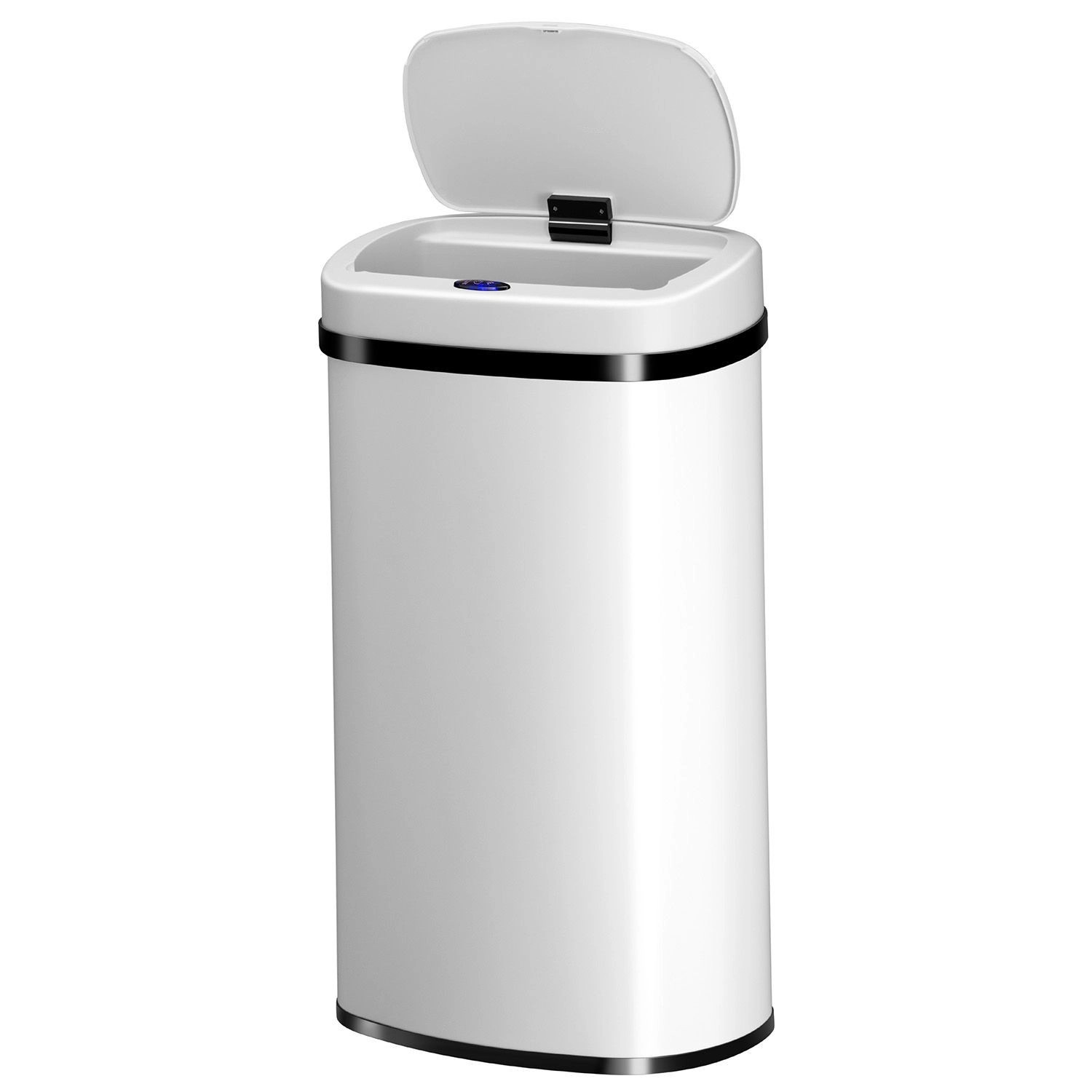 Juskys Mülleimer Viereckig mit Sensor 60 L Weiß günstig online kaufen