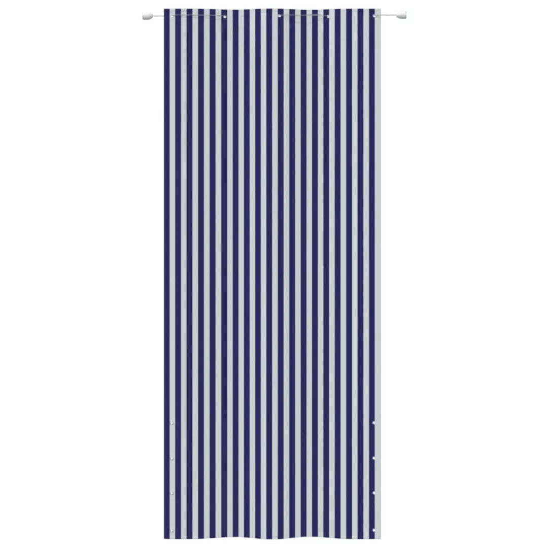Vidaxl Balkon-sichtschutz Blau Und Weiß 100x240 Cm Oxford-gewebe günstig online kaufen