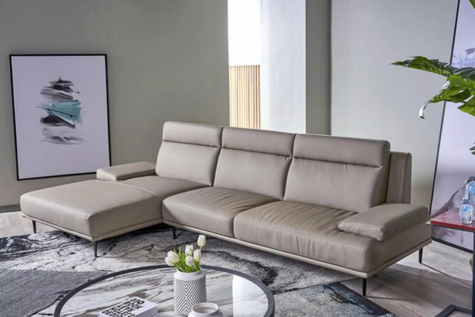 Xlmoebel Sofa Luxuriöses Ledersofa in L-Form mit italienischem Flair für Ih günstig online kaufen