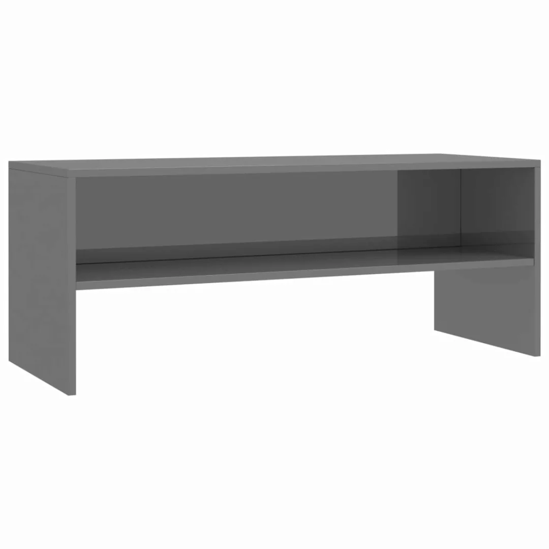 Tv-schrank Hochglanz-grau 100 X 40 X 40 Cm Spanplatte günstig online kaufen