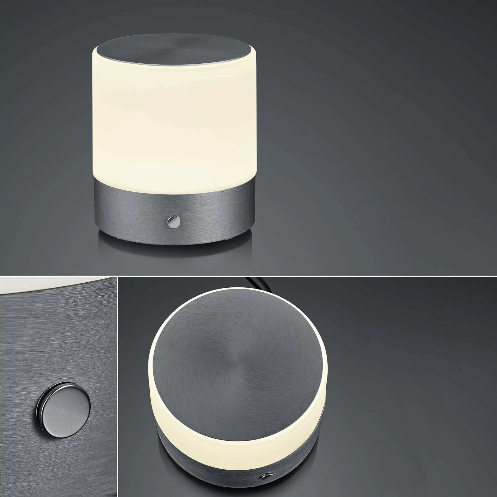 BANKAMP Button LED-Tischlampe Höhe18,5cm anthrazit günstig online kaufen