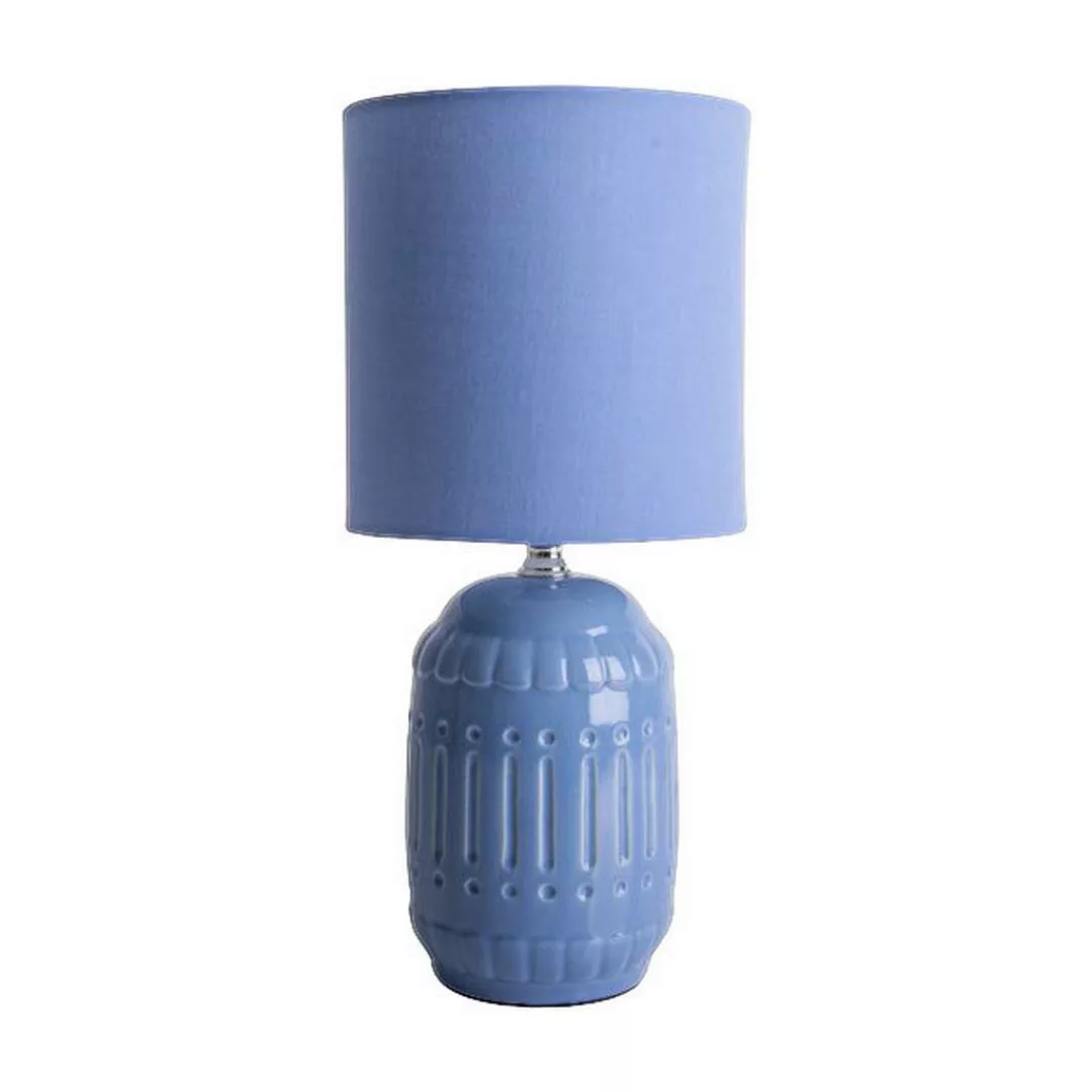 Näve Leuchten Keramik Tischleuchte NV3188392 hellblau Keramik Metall Stoff günstig online kaufen