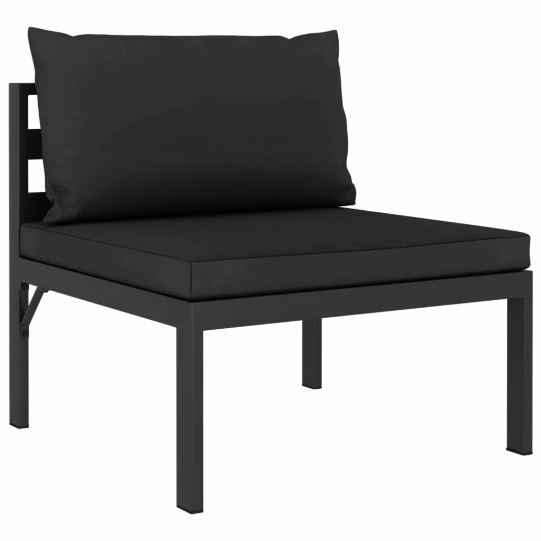 vidaXL Sessel Aluminium Anthrazit Einzelsofa Gartensofa Sofa Mehrere Auswah günstig online kaufen