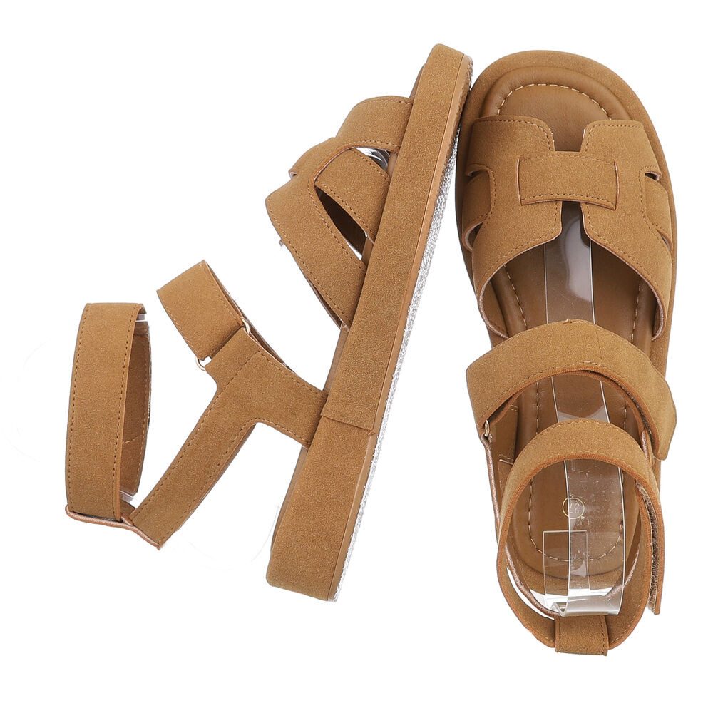 Ital-Design Bequeme Damen-Sandalen mit breiten Riemen günstig online kaufen