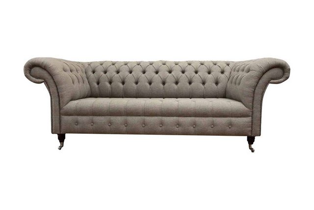 Xlmoebel Sofa Beige Chesterfield englischer klassischer Stil Sofa 3-Sitzer günstig online kaufen