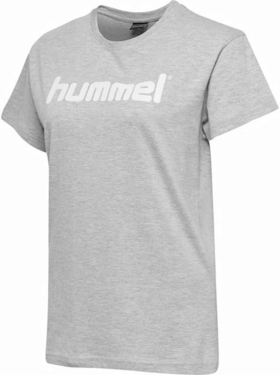 hummel T-Shirt Logo T-Shirt Kurzarm Top aus Baumwolle HMLGO 5124 in Weiß günstig online kaufen