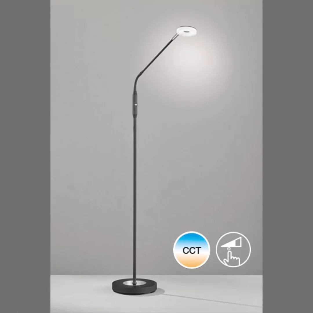 LED-Stehleuchte Dent, dimmbar, CCT, 1-flg. schwarz günstig online kaufen