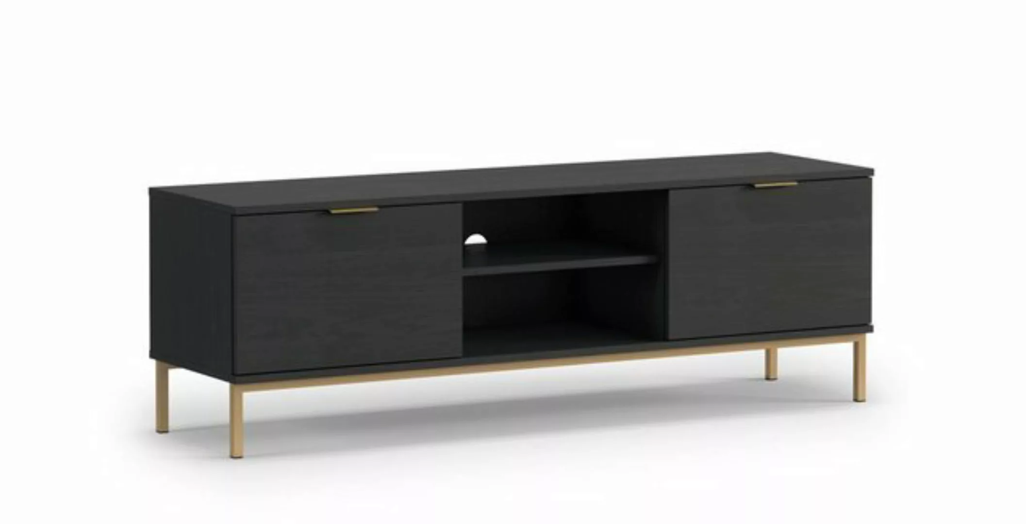 Beautysofa TV-Schrank Pula II (RTV Schrank 150 cm mit Metallgestell, Lowboa günstig online kaufen