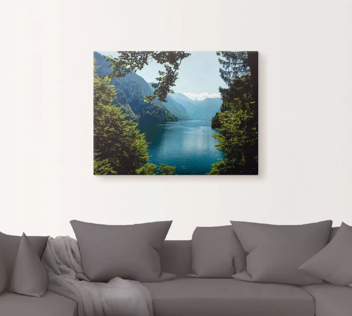 Artland Wandbild »Malerwinkel Königssee- Alpen«, Berge, (1 St.), als Leinwa günstig online kaufen