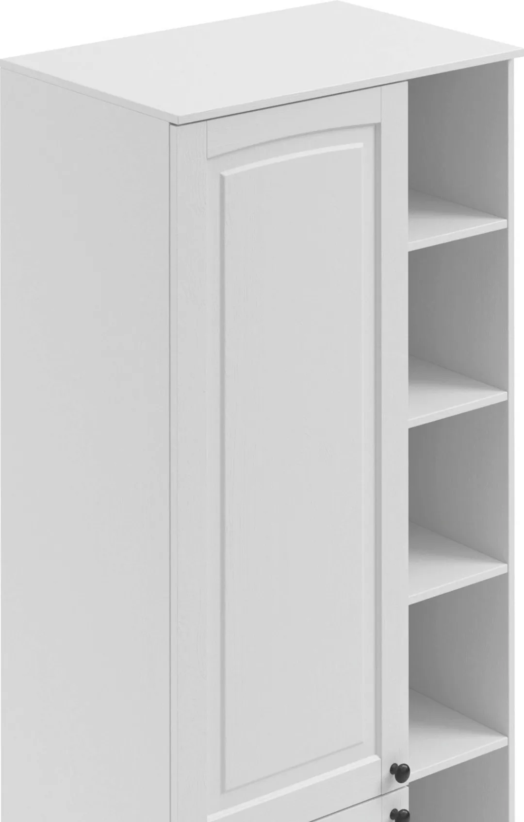 Kochstation Hochschrank "KS-Osby", Kiefer massiv, Breite 75 cm, 2 Türen, 4 günstig online kaufen